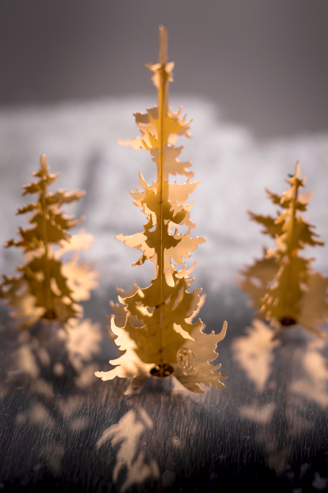 Winterwald, Bäume in Gold (2 Designs)