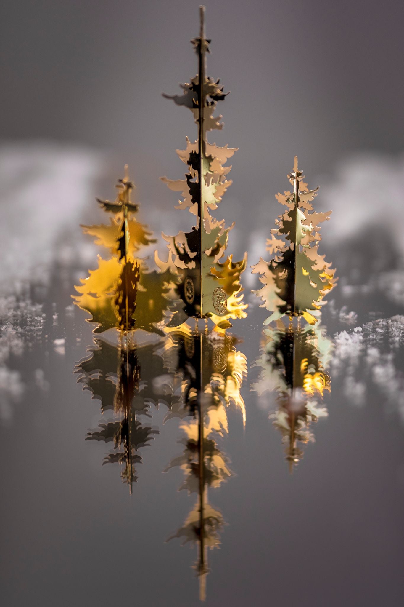 Winterwald, Bäume in Gold (2 Designs)