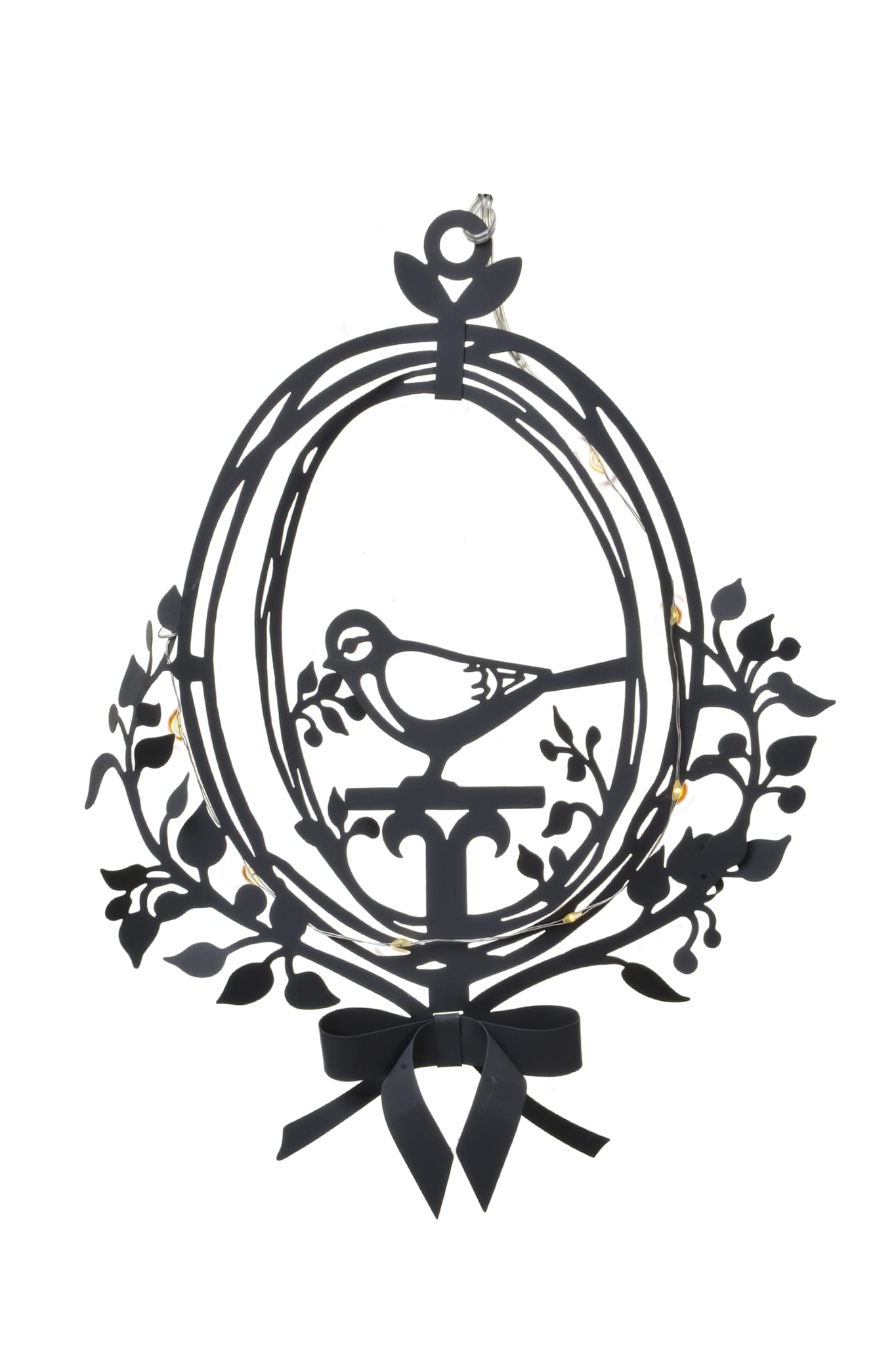 Bird ornament with LED lights