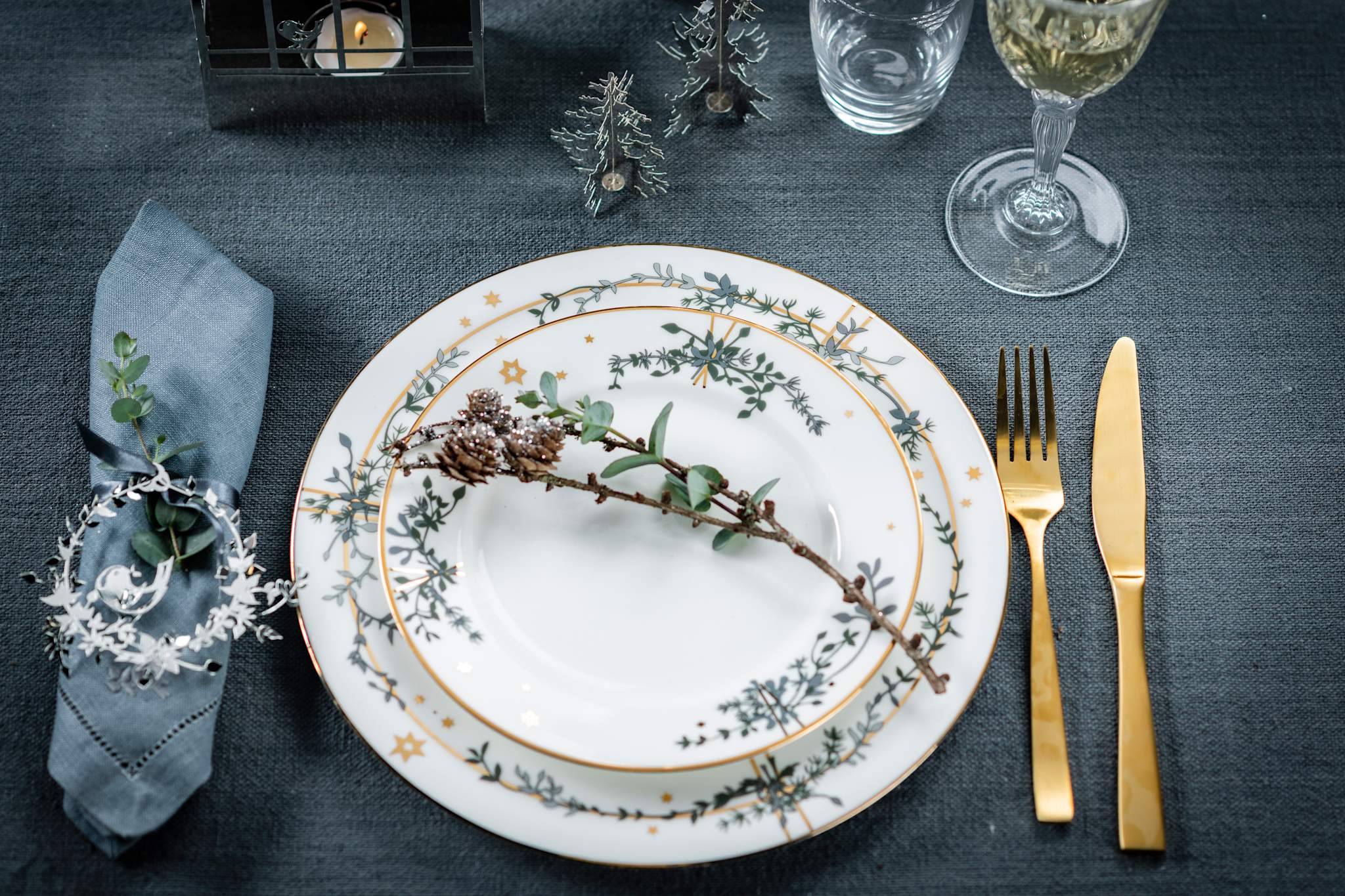 Vinterstjerner, Tallerken, 22 cm