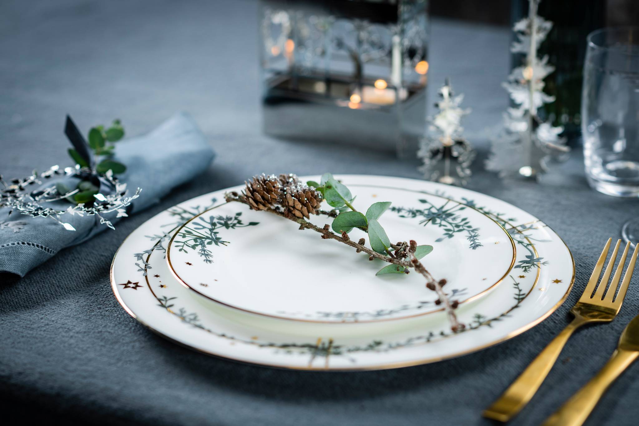 Vinterstjerner, Tallerken, 22 cm