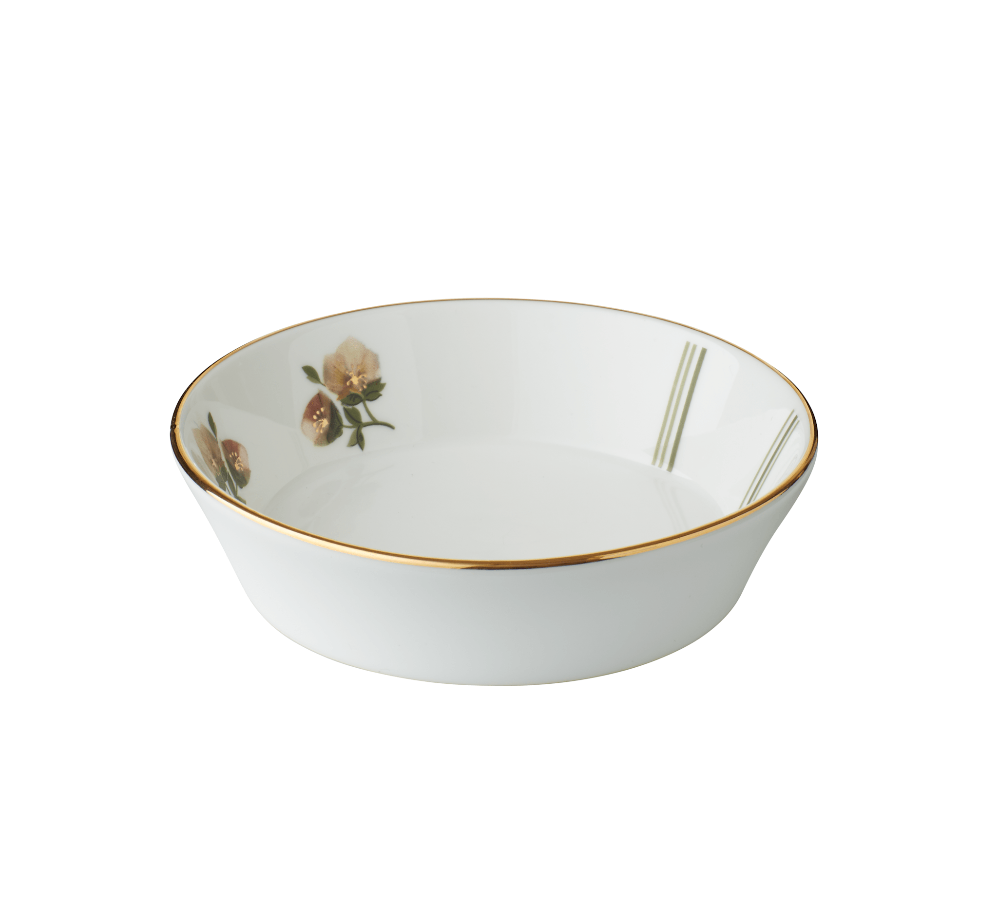 Porcelain Saucer/Bowl with Flower motif & Gold