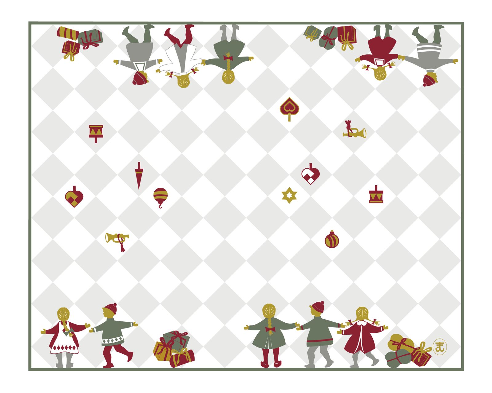 Table Mat 'Dancing Children' 36×45 cm (2 pcs)