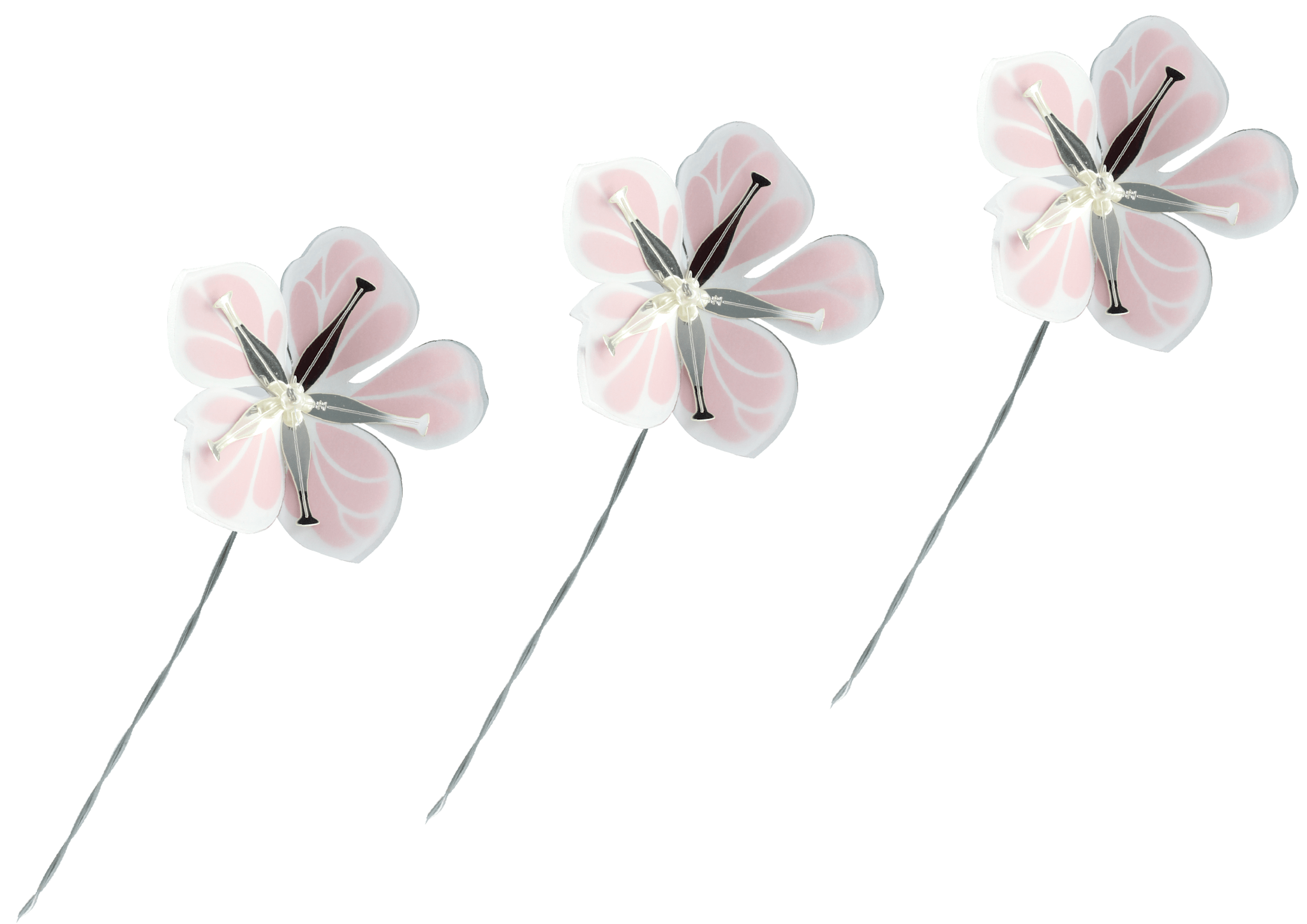 Flowers, Purple, Pink & Silver, small