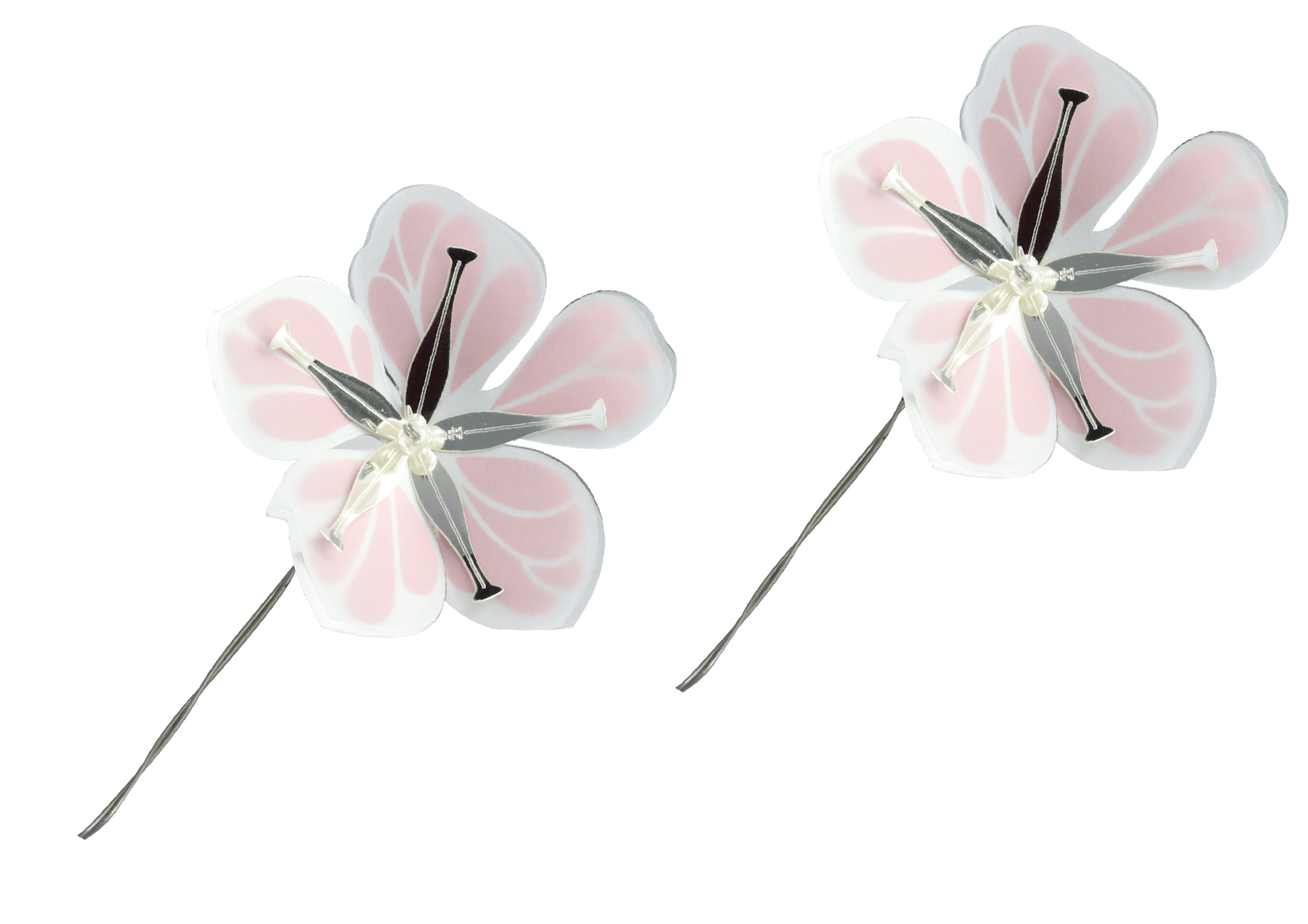 Flowers, Purple, Pink & Silver, medium