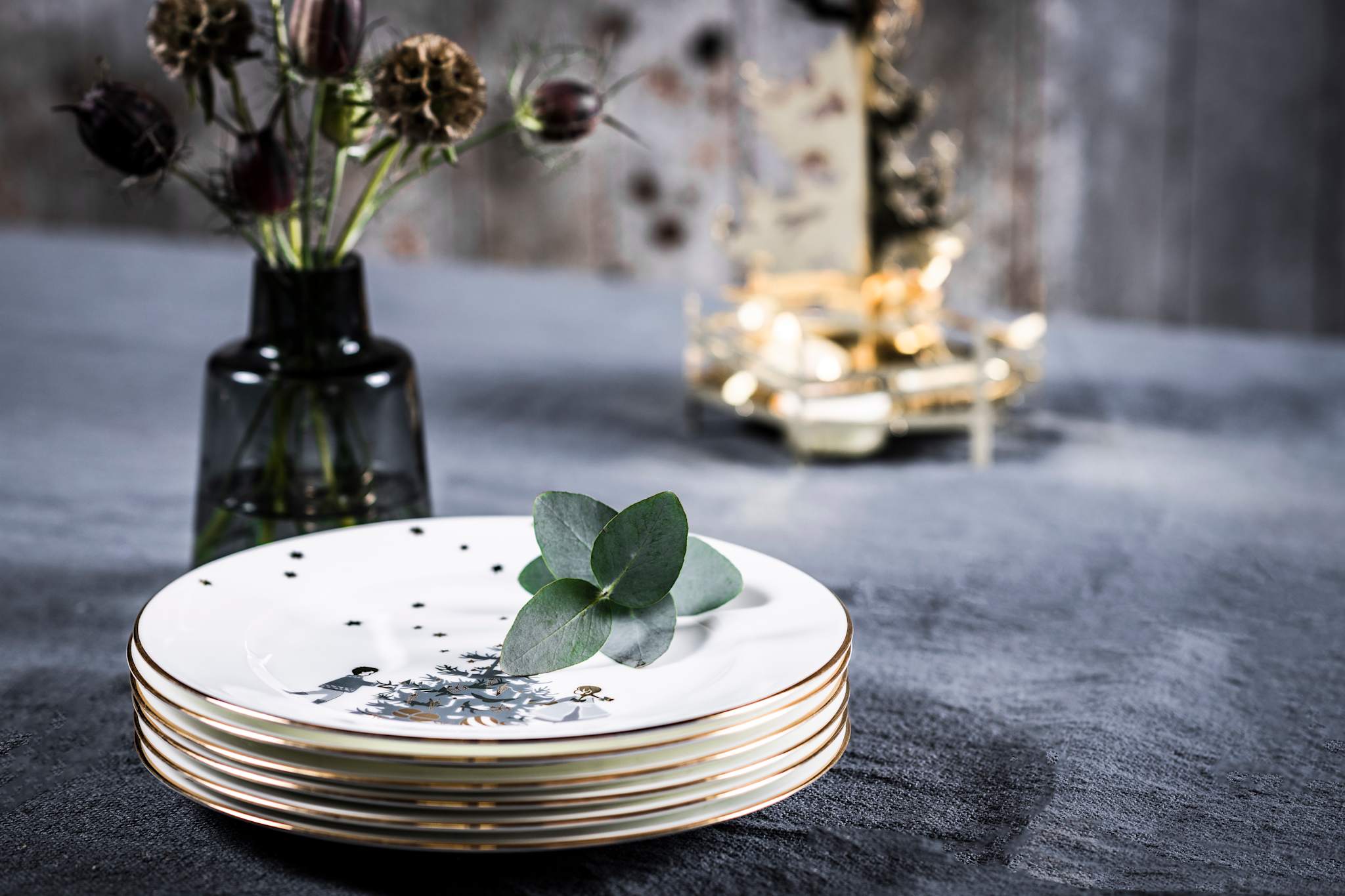 Winter Stars, Plate with Christmas Tree, 21 cm