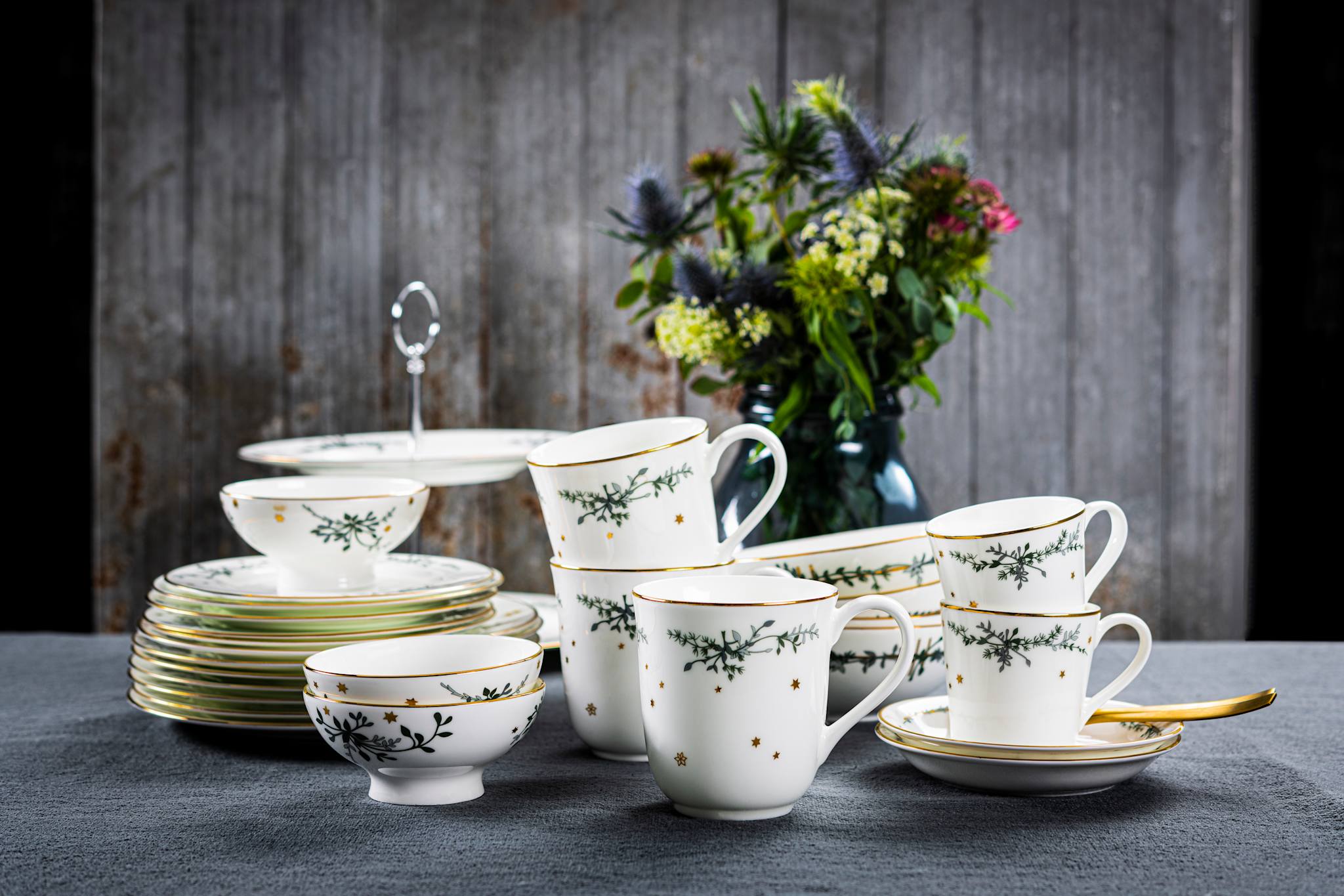 Winter Stars, Cup and Saucer