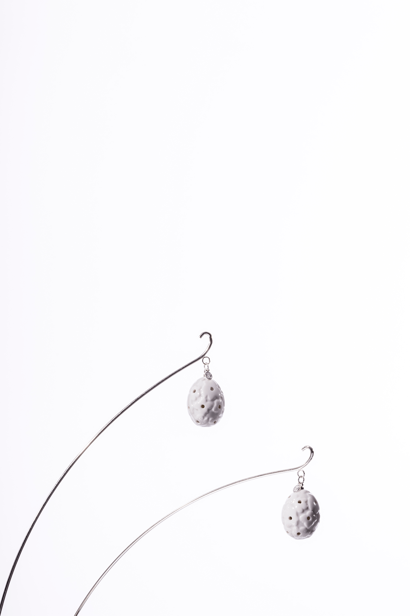 Blumenstroh mit Porzellan-eiern (2er-Pack)