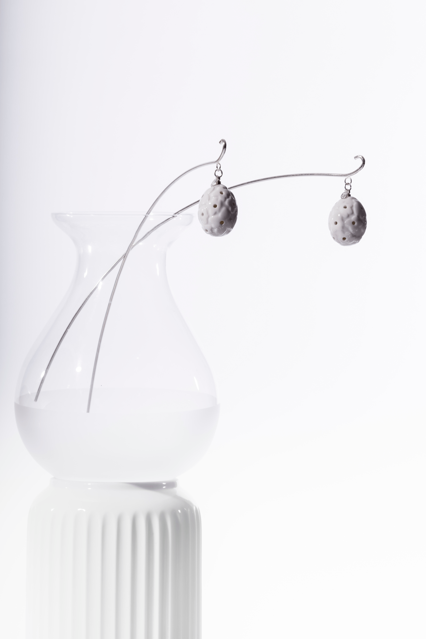 Blumenstroh mit Porzellan-eiern (2er-Pack)