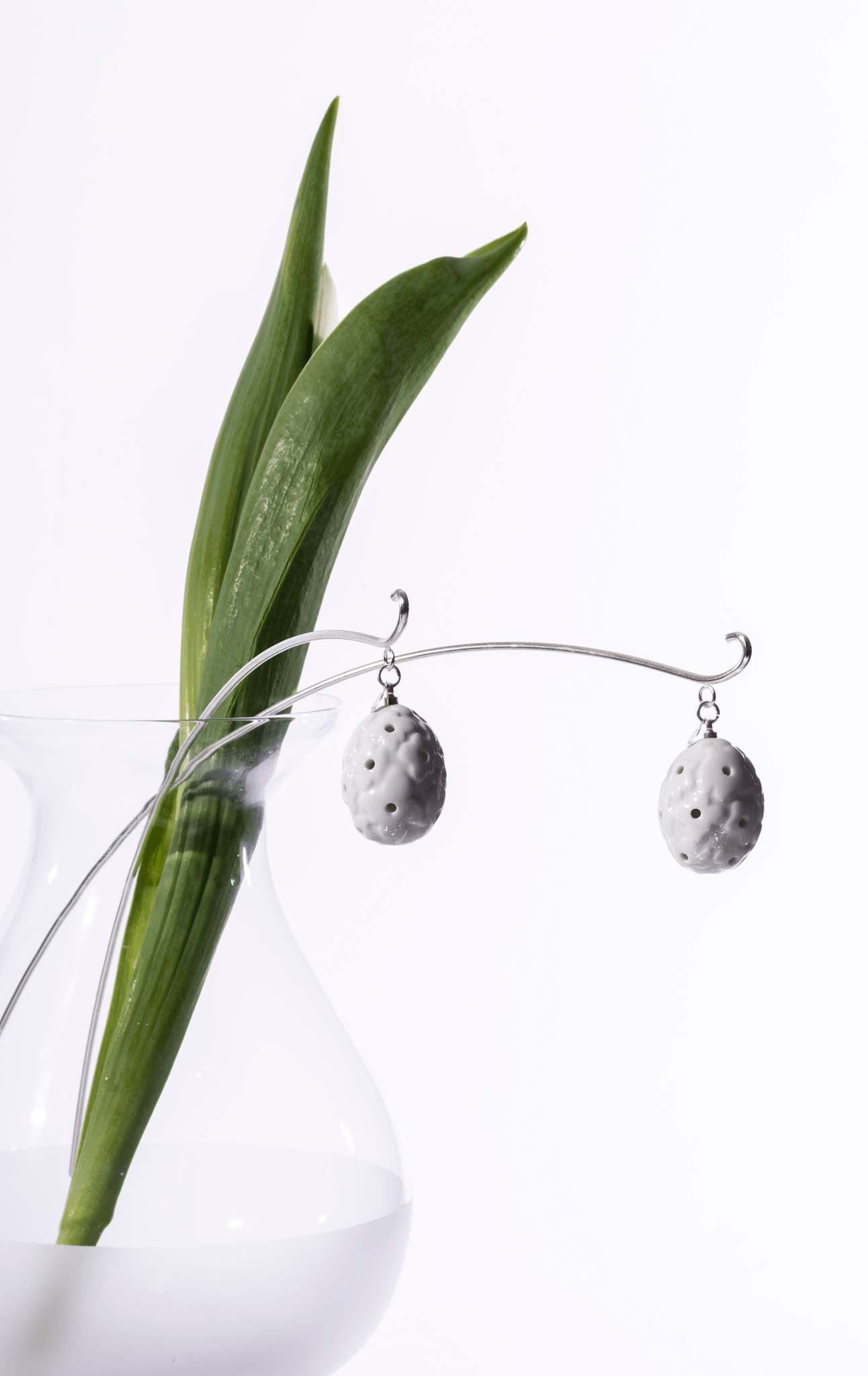 Blumenstroh mit Porzellan-eiern (2er-Pack)