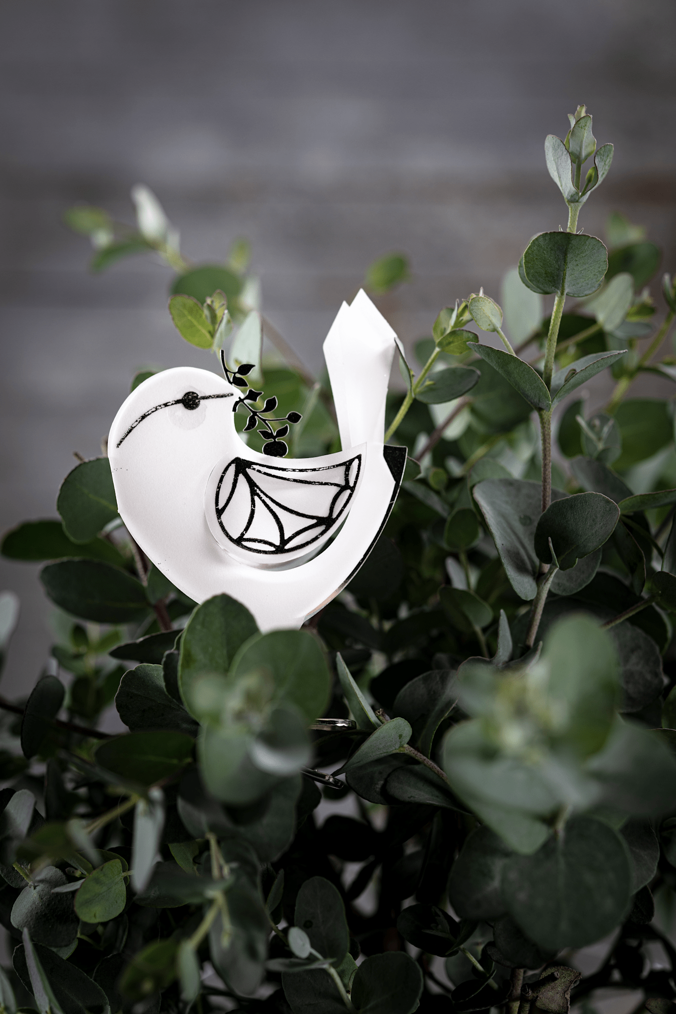 Bird on Clip, Silver, medium